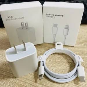 IPhone 20Watt 2pin Original Charger With Cable USB C To Lightening | 20W Power Adapter | Type-C to lightening Cable | iPhone PD Charger | Compatible for All iPhone Models