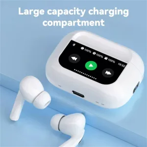 AirPods Pro 2 Touch Screen Custom Photo A9 Pro Touch Screen Airpods Pro - ANC Wireless Earbuds With Bluetooth 5.0, LCD Display, Super Bass And Pop-Up Feature